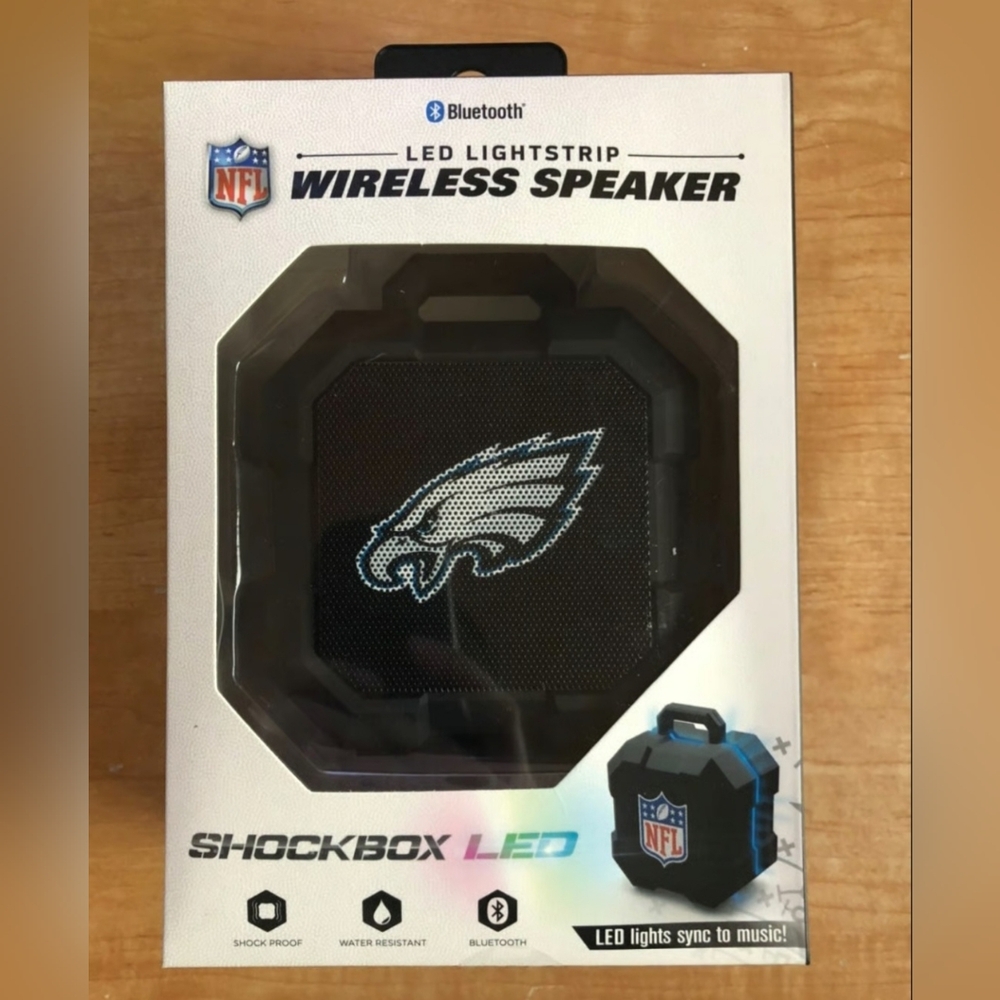 SOAR NFL Shockbox LED Lightstrip Wireless Speaker PHILADELPHIA EAGLES.  NIB